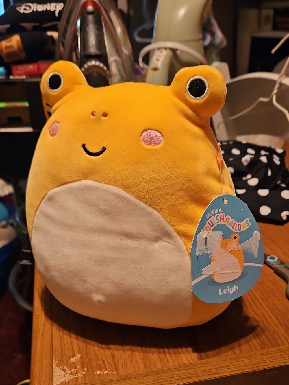 Squishmallows Leigh Frog Plush - Yellow and Cream